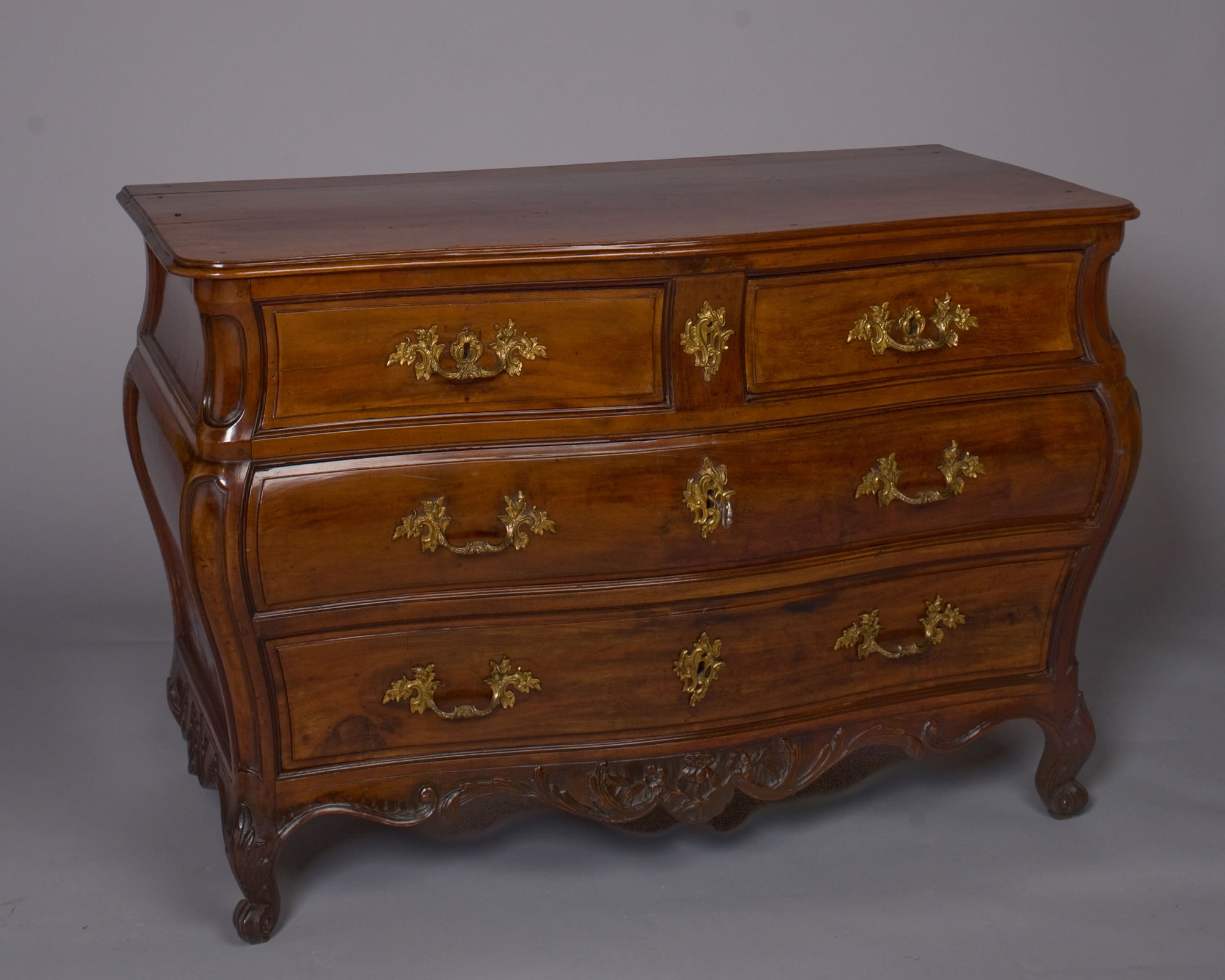 French Louis XV Period, Mahogany, Bordelais Commode