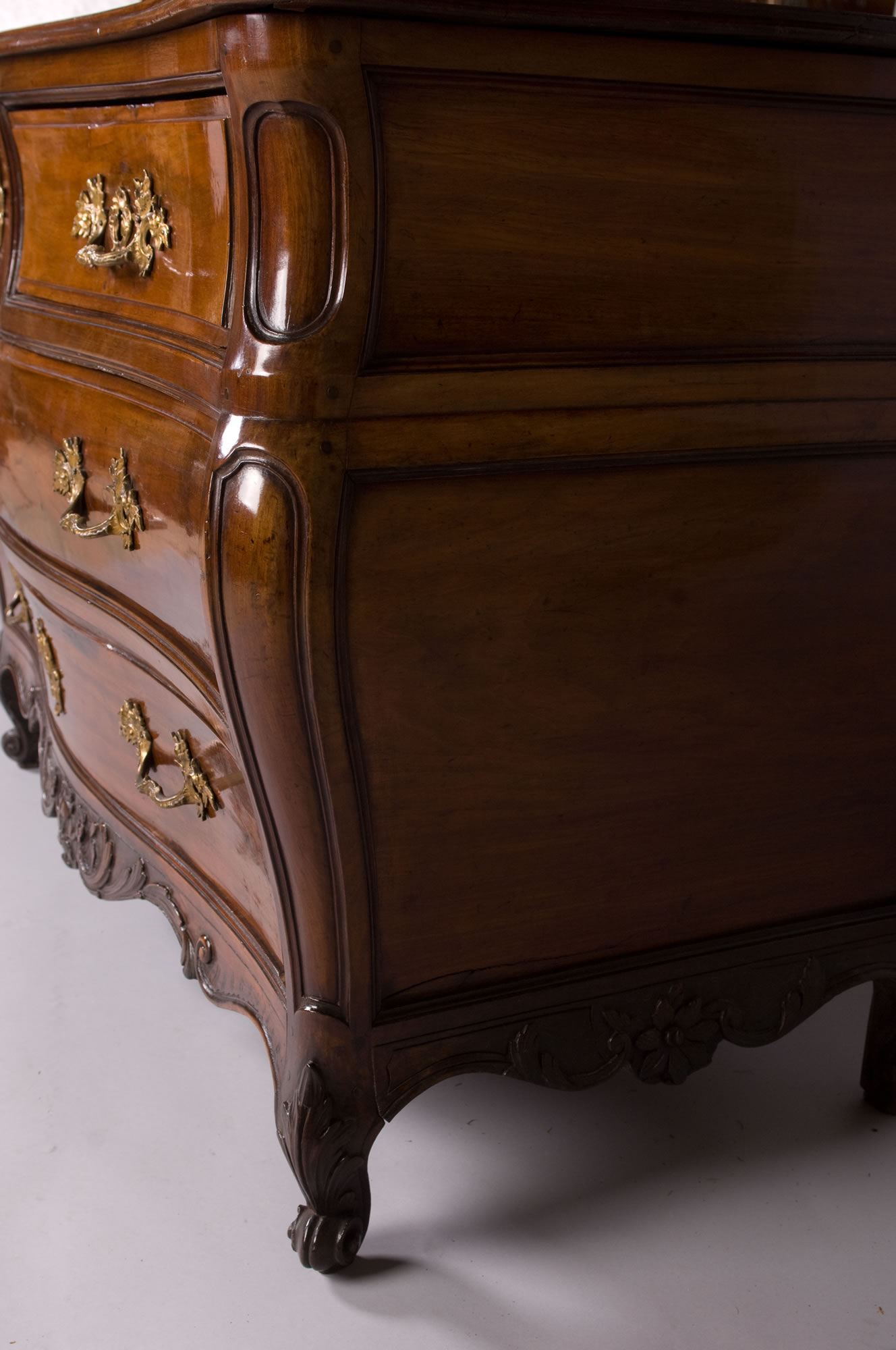 French Louis XV Period, Mahogany, Bordelais Commode