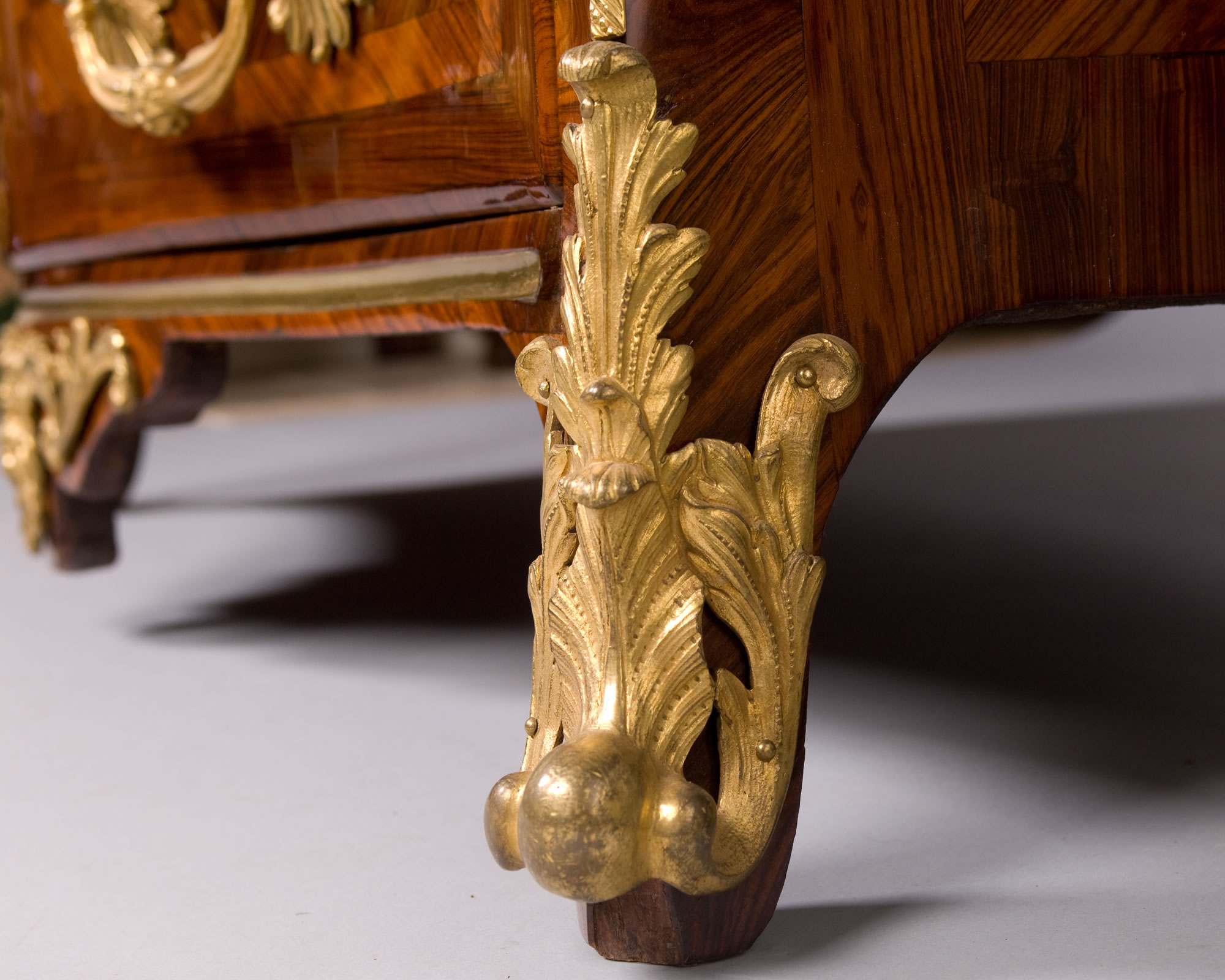 French Louis XV Period, Marquetry Commode Stamped, 