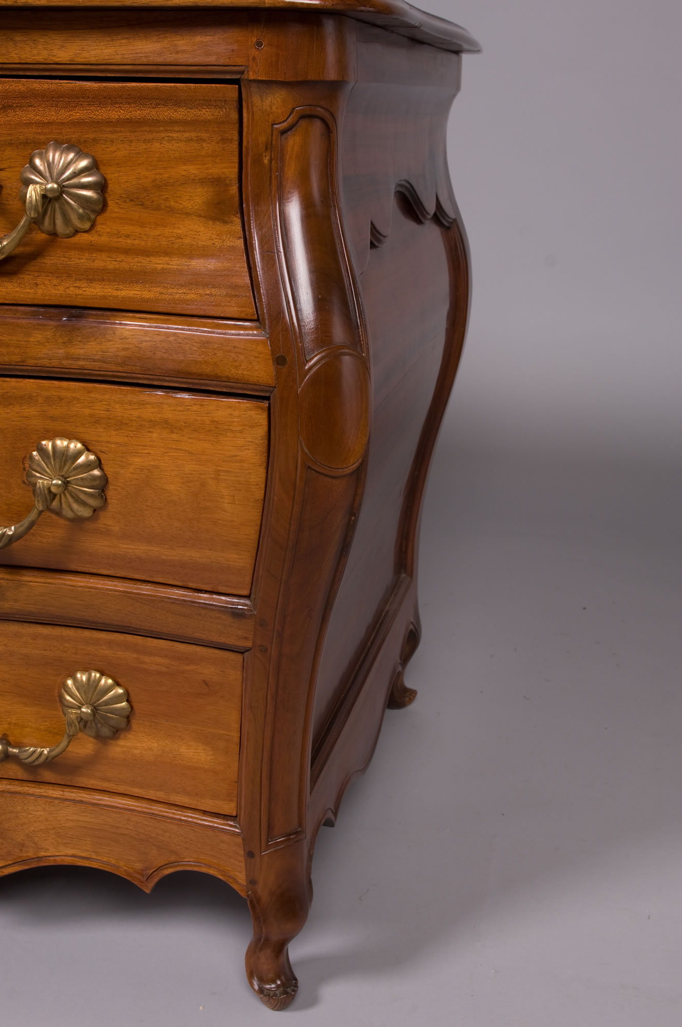 French Louis XV Period, Mahogany, Bordelais Commode