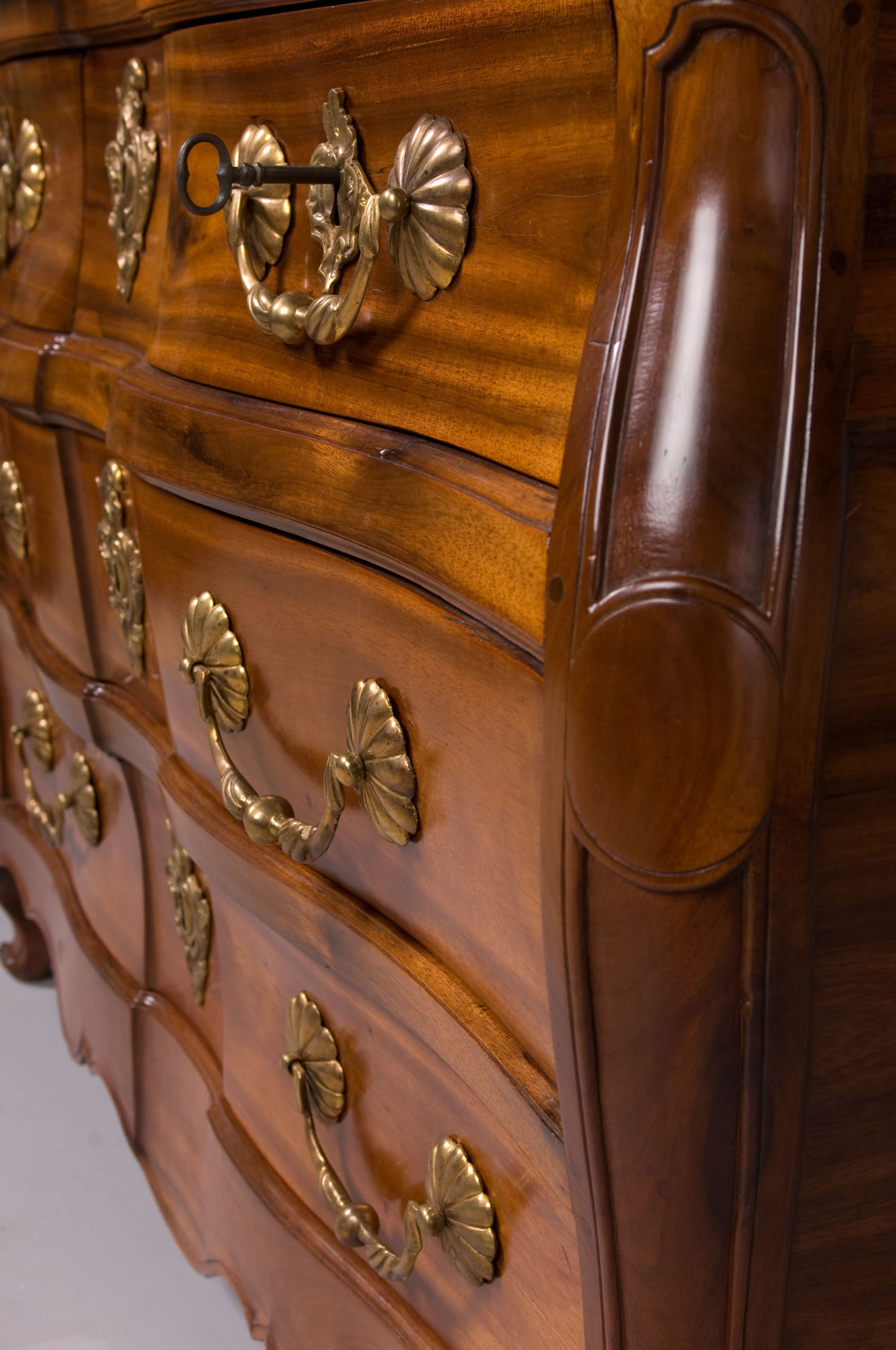 French Louis XV Period, Mahogany, Bordelais Commode