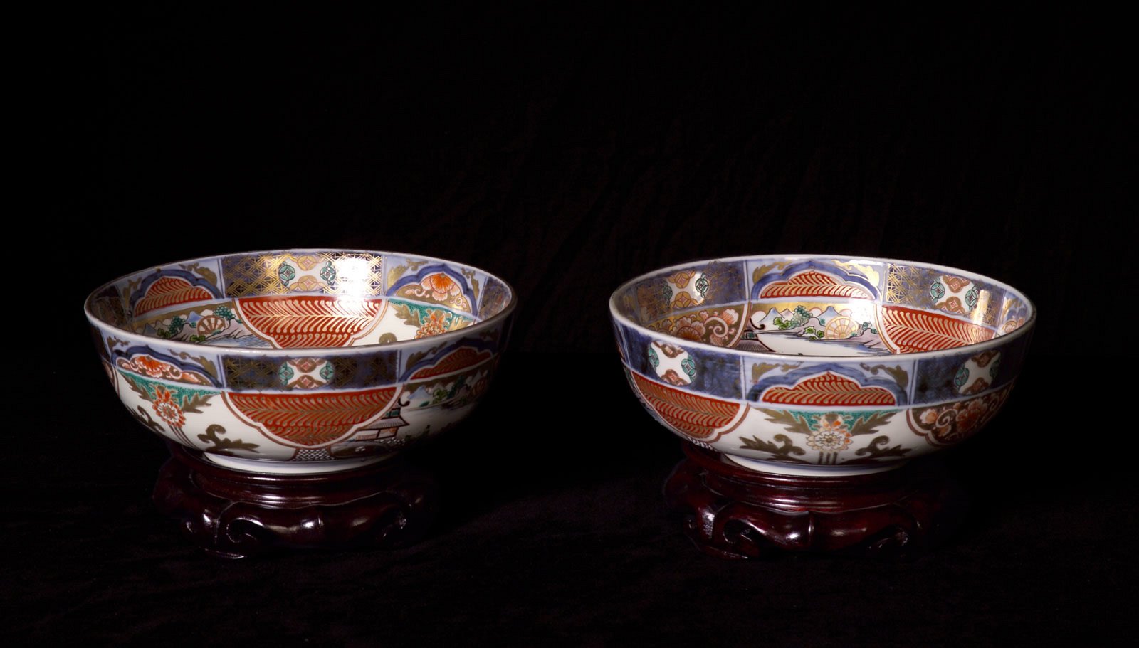 Pair of Japanese Imari Bowls